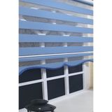 StorBurada Zebra Stor Perde Mavi Etek Dilimli ST 006