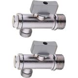 Store 2 Adet Filtreli Ara Musluk Pirinç Gövde G1/2 3/8 Çıkış Taharet Musluğu Çamaşır Musluğu Banyo Ara Musluğu