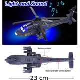 Store 23 cm Sesli Işıklı Metal Helikopter Oyuncak – Çek Bıraki Ses ve Işık Dayanıklı Mode - Çok Renkli