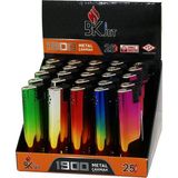 Store 25 Adet Metal - Renkli Uzun Manyetöllü Metal Cep Çakmak Manyetolu Doldur Kullan Gökkuşağı - Çift Renk - -Olivine - 0