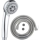 Store - 3 Fonksiyonlu Yüksek Dayanımlı Abs Duş Başlığı + 150CM Örgülü Duş Spirali Hortumu + Duş Başlığı Askısı (3'lü Duş Seti Takımı)