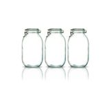 Store 3'lü Korken Kavanoz 3000 ml Vakumlu Kilitli Cam Saklama Kavanozu