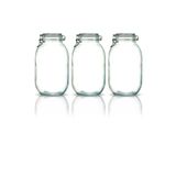 Store 3'lü Korken Turşu Kavanozu 3000 ml Vakumlu Kilitli Cam Saklama Kavanozu