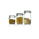 Store 3'lü Set Korken Kavanoz Vakumlu Kilitli Cam Saklama Kavanozu 750 ml - 1000 ml - 1500 ml