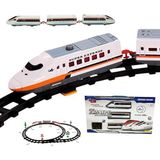 Store - 40 Parça Pilli Işıklı Hızlı Tren Oyun Seti 308 cm Şalterli ve Kavisli Raylı Ağaç �