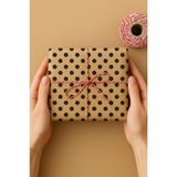 Store 5 Adet Ambalaj Kağıdı, Hediye Paket Kağıdı, Kraft Puantiye (70X100CM) - --