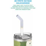 Store 590ML Desenli Pipetli/pipetsiz Çift Kullanım Tumbler Kahve Bardağı/mug Paslanmaz Çelik Termos (Jungle) - 1 Adet - 0 - 200 ml