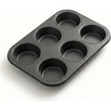 Store 6 Bölmeli Yapışmaz Muffin ve Cupcake Kalıbı – Karbon Çelik Fırın Tepsisi, Isıya Day - 26 x 26 x 7 cm