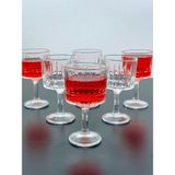 Store 6 Kişilik Cam Ayaklı Pinterest Model Çizgili Kahve Yanı Bardağı Bardak 50ML - 1 Adet - 0 - 200 ml
