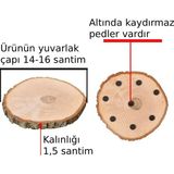 Store Ağaç Ahşap Nihale Tencere Çaydanlık Alltlığı Çap 14-16 cm - Altın