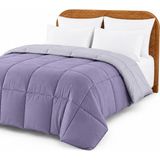 Store Amrapur Overseas Kaz Tüyü Yorgan, Alternatif Mikrofiber, Kapitone Ters Çevrilebilir Ikiz. Ametist/gümüş - 100 x 100 cm - (ClearEyelets)Black-RadiantOrchid