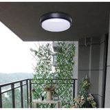 Store Artos Yuvarlak Siyah LED Banyo Bahçe Balkon Tavan Duvar Lambası 20 Watt IP65 Su Geçirmez