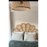 Store Bambu Rattan Hasır Yatak Başlığı - El yapımı Naturel Renk Çift Kişilik 160cm