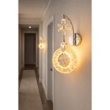 Store ELEKTRİKLİ 3 Renkli LED Kristal Geyik Duvar Aplik Modern Dekoratif Aydınlatma