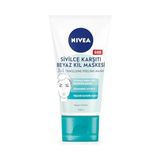 Store Fullf Nıvea Sivilce Karşıtı 3'ü 1 Arada Beyaz Kil Maskesi 150ML, Temizleme, Peeling, Siyah Nokta Arındırıcı, Gözenek Arındırıcı, Yüz Temizleyici, Pürüzsüzleştirici, Vegan Formül