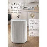 Store Hgy Home Akıllı Sensörlü 12 Litre Çöp Kovası - Kırık Beyaz