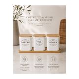Store HGY HOME Gerçek Bambu Detaylı Çay Kahve Şeker Kavanoz Seti - 900ML