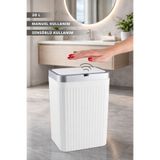 Store HGY Home Hareket Sensörlü 20 LT Kırık Beyaz Çöp Kovası