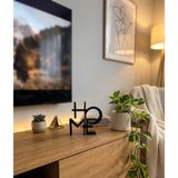 Store Home Yazılı 3D Baskı Dekoratif Heykel – Modern Ev Dekor Aksesuarı, Benzersiz Tasarım - 1 cm - 00-Siyah - Beyaz