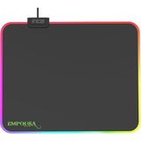 Store Inca IMP-024T Empousa Rgb 7 LED Medıum Mousepad (320X270X3MM),12 Farklı Değişebilen Dokunmatik Işık Efekti,hızlı Kayan Yüzey, Kaymaz Kauçuk Taban - 00-Siyah - Beyaz