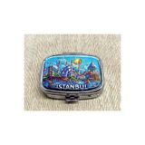 Store İstanbul Temalı İlaç Kutusu 4x5.5 cm | Mini Taşınabilir Hap Kutusu