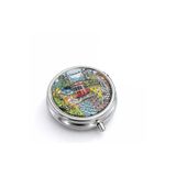 Store İstanbul Temalı İlaç Kutusu 5x5 cm | Mini Taşınabilir Şık Hap Kutusu