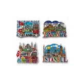 Store İstanbul Temalı Silikon Magnet 10 x 6,5 Cm – Dekoratif İstanbul Hatırası Buzdolabı Magneti, Şehir Temalı Hediyelik Magnet