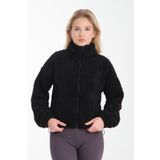 Store KADIN DİK YAKA PELUŞ LASTİK DETAYLI ÇİFT CEPLİ KIŞLIK CEKET POLAR HIRKA SWEATSHİRT