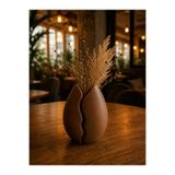 Store Kahve Çekirdeği Vazolu Dekoratif Obje 14cm – Minimalist Masa ve Raf Dekoru