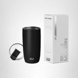 Store Kapaklı Seyahat Kahve Kupası Bardak | Yeniden Kullanılabilir Yalıtımlı Paslanmaz Çelik Soğuk Demleme Buzlu Kahve Fincanı Termos | Kadın Erkek Ona Hediyeler | Voyager Koleksiyonu | 463 ml - 0 - Siyah - 0 - 200 ml