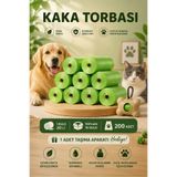 Store Kedi köpek kaka poşeti 10 rulo 200 adet yanında 1 adet taşıma aparatı hediye