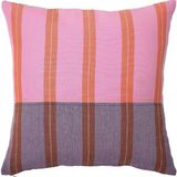 Store Kırlent Kılıfı, Pembe-Turuncu, 50X50 cm - 10 cm - 00-Siyah - Beyaz