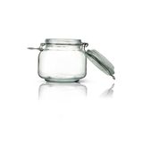 Store Korken Kare Kavanoz 500 ml Vakumlu Kilitli Cam Saklama Kavanozu