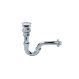 Store Lavabo Gideri Krom Lavabo Sifonu Pop-up Ø32 Mm U Borulu - 320-005