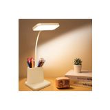 Store Led Masa Lambası Beyaz 360 Derece Dönebilir Dokunmatik Tuşlu Kalemlikli Lithium Bataryalı