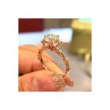Store Lotus Tektaş Gümüş Rose Gold Yüzük ışıklı kutusunda