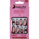 Store Love Serisi Stiletto Takma Tırnak - 0 - Siyah