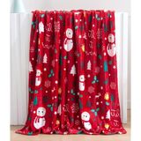 Store Lüks Kadife Süper Yumuşak Noel Baskıları Polar Battaniye-Tatil Teması Ev Dekoru Kış Yatakları, Kanepe ve Hediye Için Tüylü Sıcak ve Rahat Örtüler, 127 x 152 Cm, Kırmızı Kardan Adam - 0,6 x 19 x 29 cm - 00 Beyaz