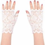 Store Mania Ieg™ Beyaz Dantel Parmaksız Kısa Eldiven - 1 - Renkli - Standart