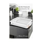 Store Mania Ieg™ Bulaşık Durulama Sepeti Tabaklık Bulaşık Kurutmalık Beyaz Alessi 714493 - Renkli