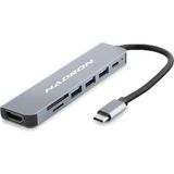 Store Mania Ieg™ Type-C Hub HDMI 4K USB 3.0 Kart Okuyucu 7 Port - Gri HDX7835 - 1