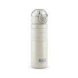 Store M&B 500 ml Paslanmaz Çelik Kilitli Kapaklı Sızdırmaz Spor Su Matarası - Beyaz