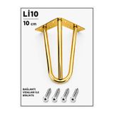 Store MİL AYAK METAL 3 BORU 10 CM , GOLD KAPLAMA MOBİLYA,TV ÜNİTESİ,DOLAP,KOLTUK,KANEPE,MASA,SEHPA,KOMODİN,BAZA MOBİLYA AYAĞI