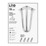 Store MİL AYAK METAL 3 BORU 15 CM , KROM KAPLAMA MOBİLYA,TV ÜNİTESİ,DOLAP,KOLTUK,KANEPE,MASA,SEHPA,BAZA,KOMODİN,MOBİLYA AYAĞI