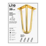 Store MİL AYAK METAL 3 BORU 20 CM , GOLD KAPLAMA MOBİLYA,TV ÜNİTESİ,DOLAP,KOLTUK,KANEPE,MASA,SEHPA,BAZA,KOMODİN,MOBİLYA AYAĞI