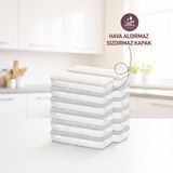 Store Nora 12'li 1.2 Litre Küçük Boy Ekru Saklama Kabı - 0 - 19 lt - 0 Siyah