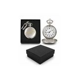 Store Özel Kutulu Gümüş Renk Atatürk İmzalı Köstekli Saat 4x5 Cm – Koleksiyonluk Dekoratif Cep Saati Hediyelik