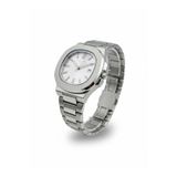 Store Patek Model Gümüş Beyaz Takvimli Erkek Çelik Saat
