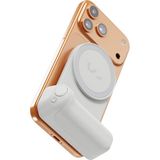 Store Snapgrip Pro - Kablosuz Deklanşör Düğmesi ile Mobil Pil Tutacağı - Manyetik Montaj Herhangi Bir Telefona Takılır - Qi 2 Kablosuz Şarjlı Dahili Powerbank - Masaüstü Yuvası (Taş) - 0-Bordo