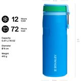 Store The Iceflow™ Twist & Flip Termos Su Şişesi 0.47 Litre - Mavi (Azure) | Paslanmaz Çelik - -- - 000-Siyah